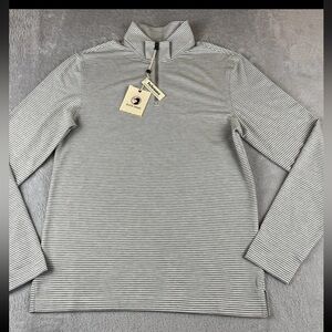 Duck Head mens long sleeve Gray Heather 1/4 zip pullover sweatshirt size XS